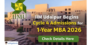 IIM Udaipur Begins Cycle 4 Admissions for 1-Year MBA 2026; Check Details Here